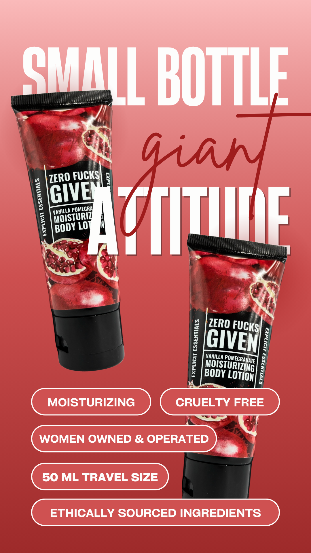 Zero Fucks Given - Mini Lotion