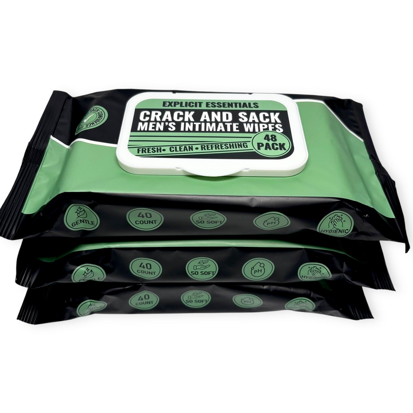 Crack & Sack Men's Wet Wipes - 3 Pack