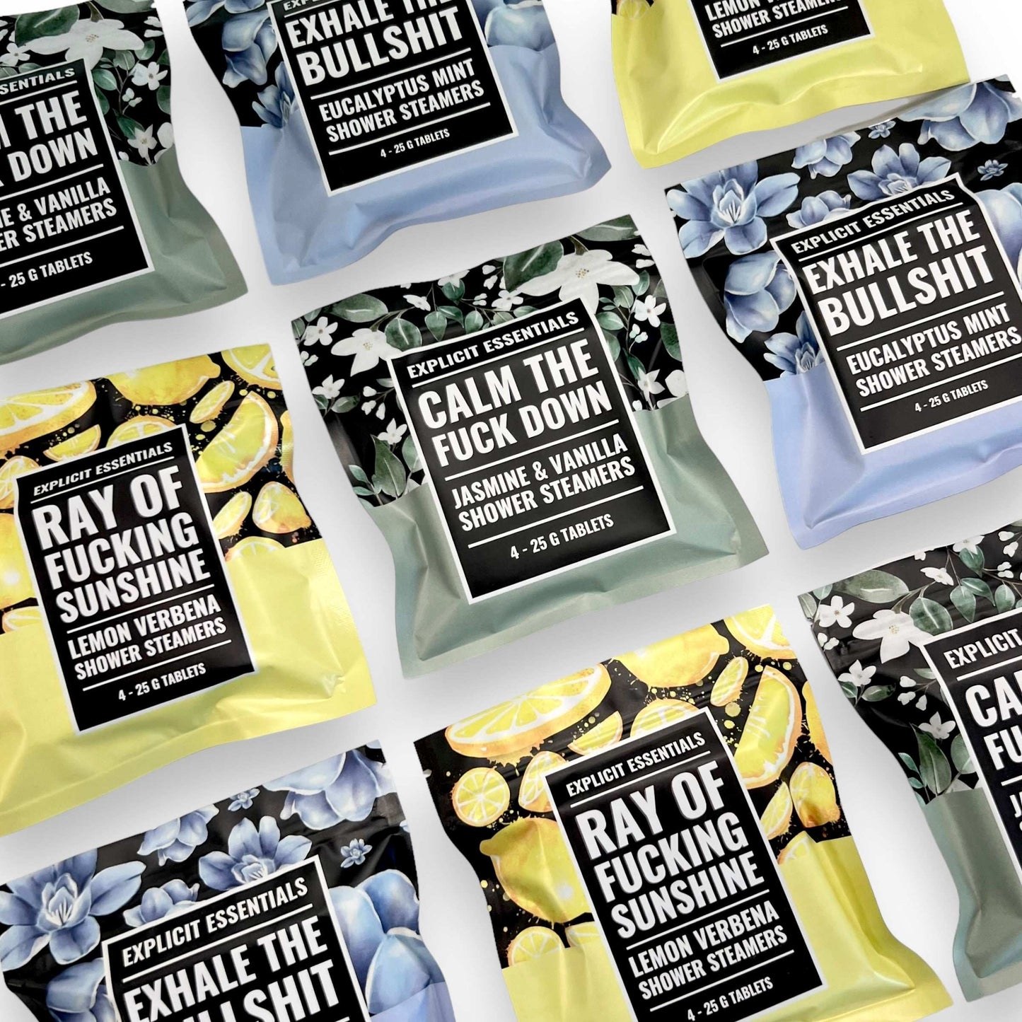 Exhale The Bullshit Shower Steamer Trio Set