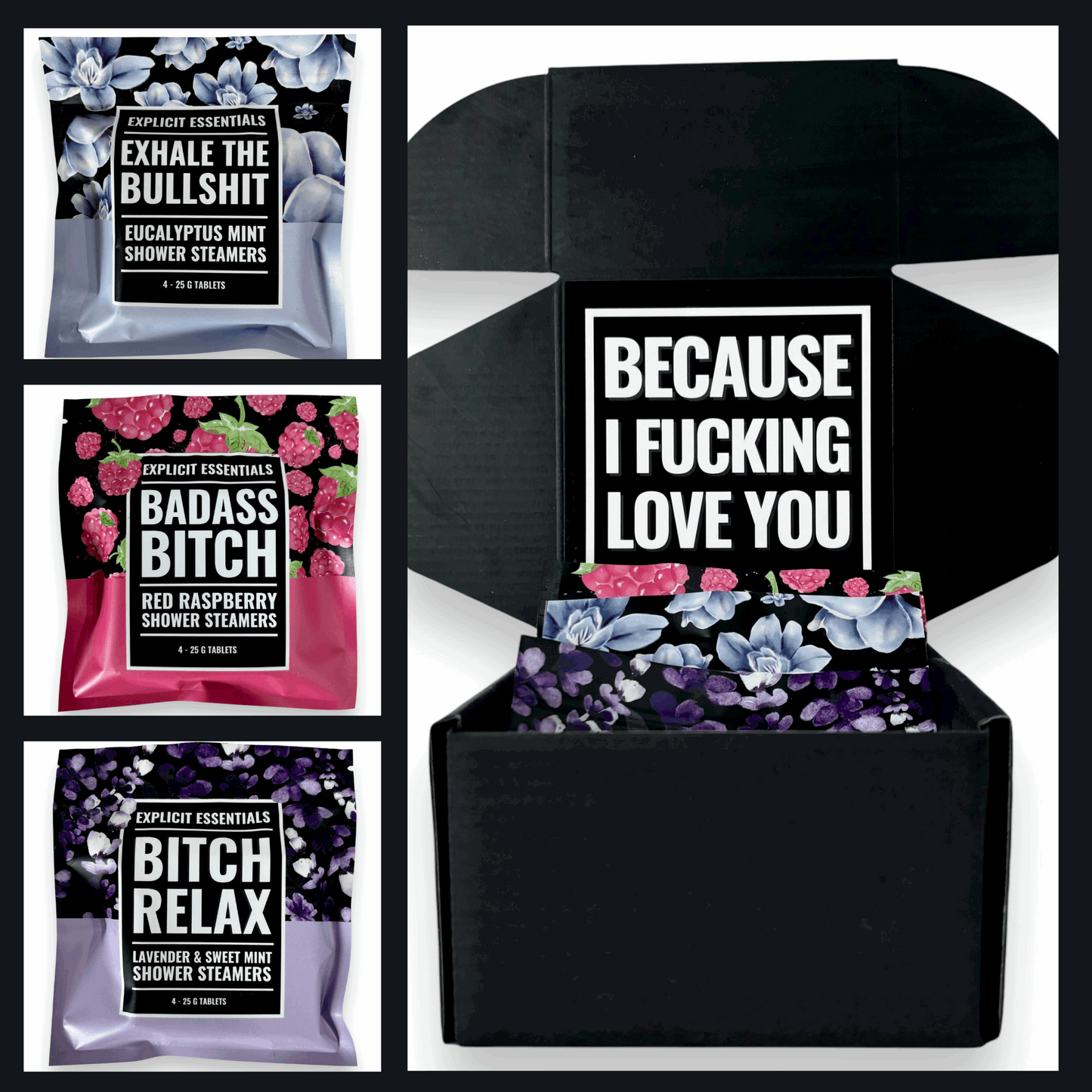 I Fucking Love You Shower Steamer Gift Box Set