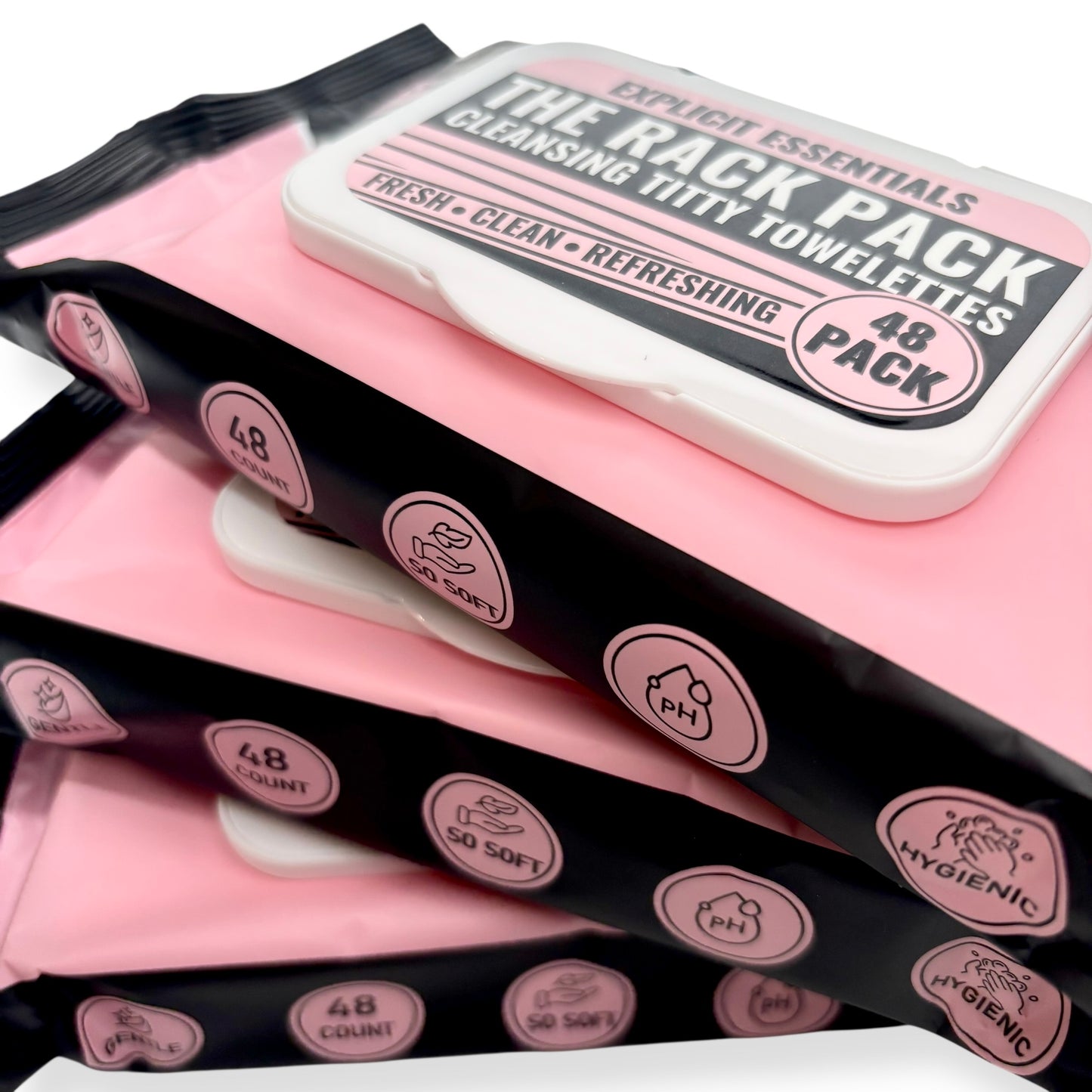 The Rack Pack Titty Towelettes - 3 Pack