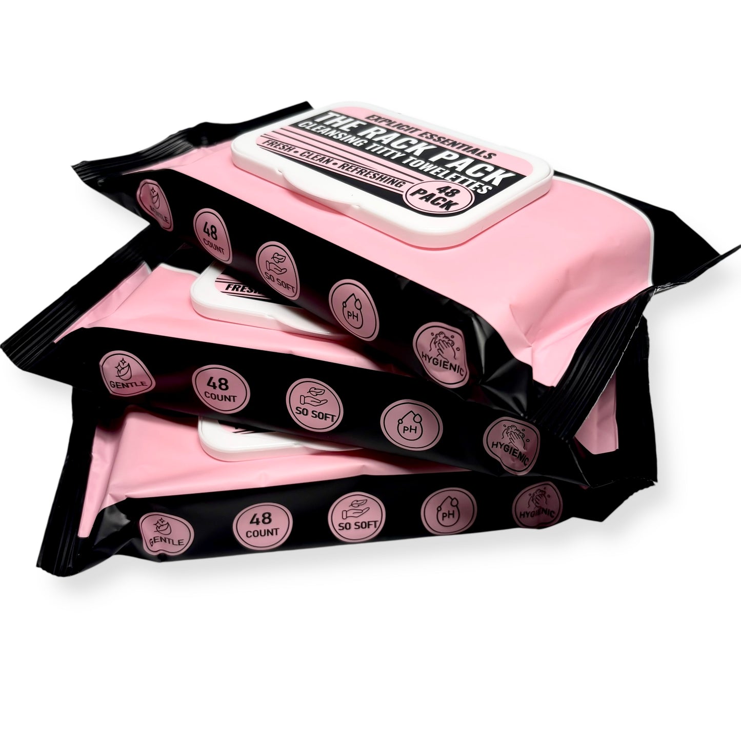 The Rack Pack Titty Towelettes - 3 Pack