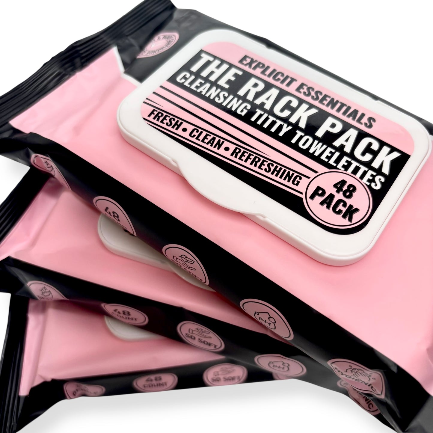 The Rack Pack Titty Towelettes - 3 Pack