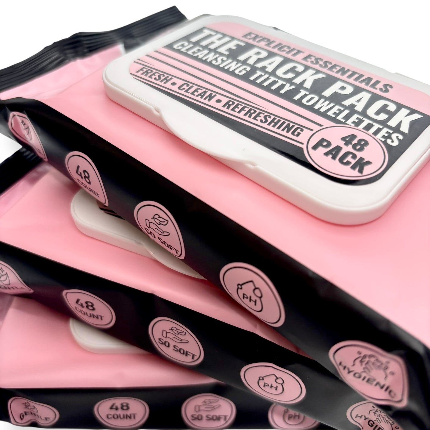 The Rack Pack Titty Towelettes - 3 Pack