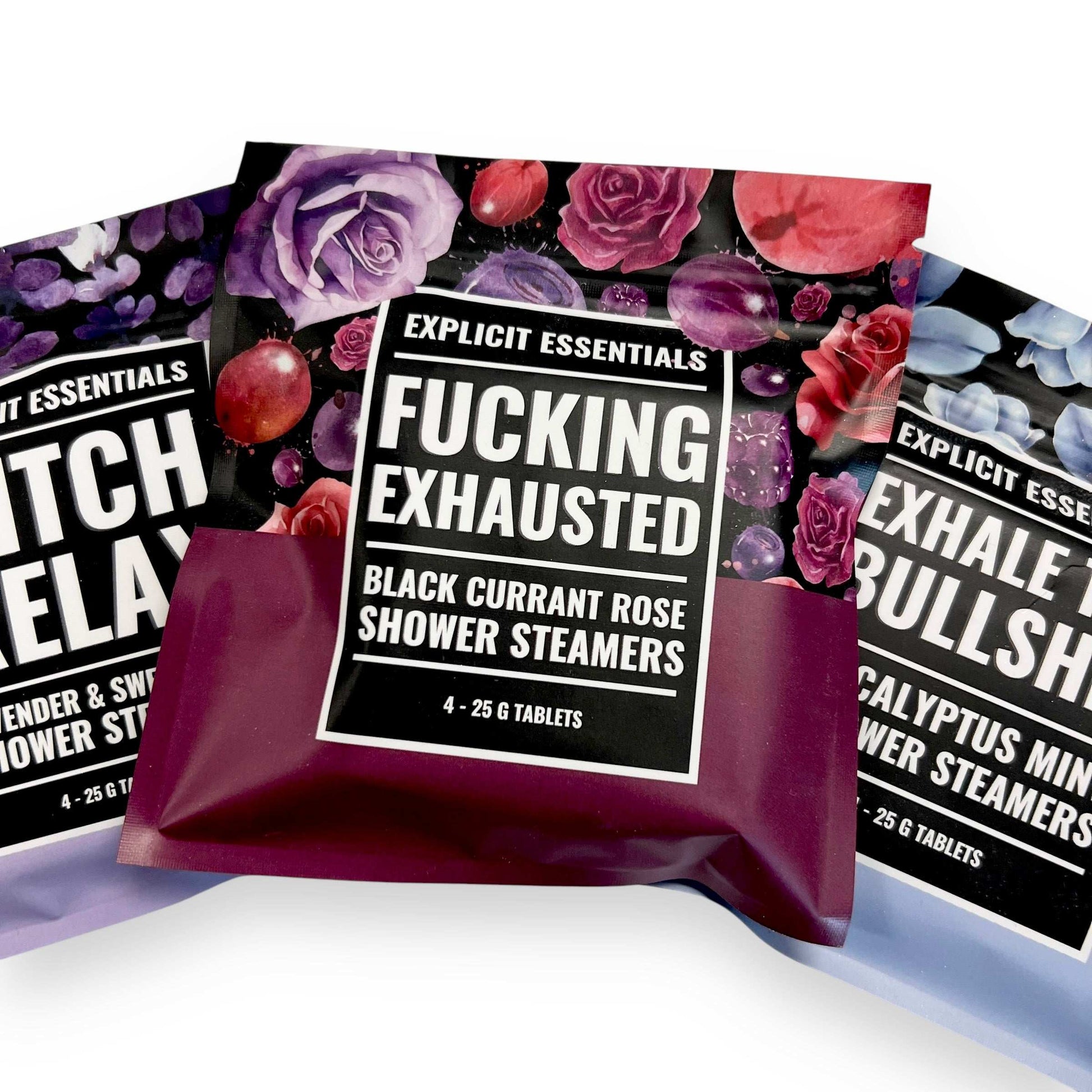 Fucking Exhausted Shower Steamer Trio Set