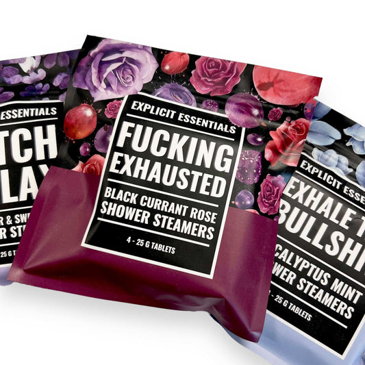 Fucking Exhausted Shower Steamer Trio Set