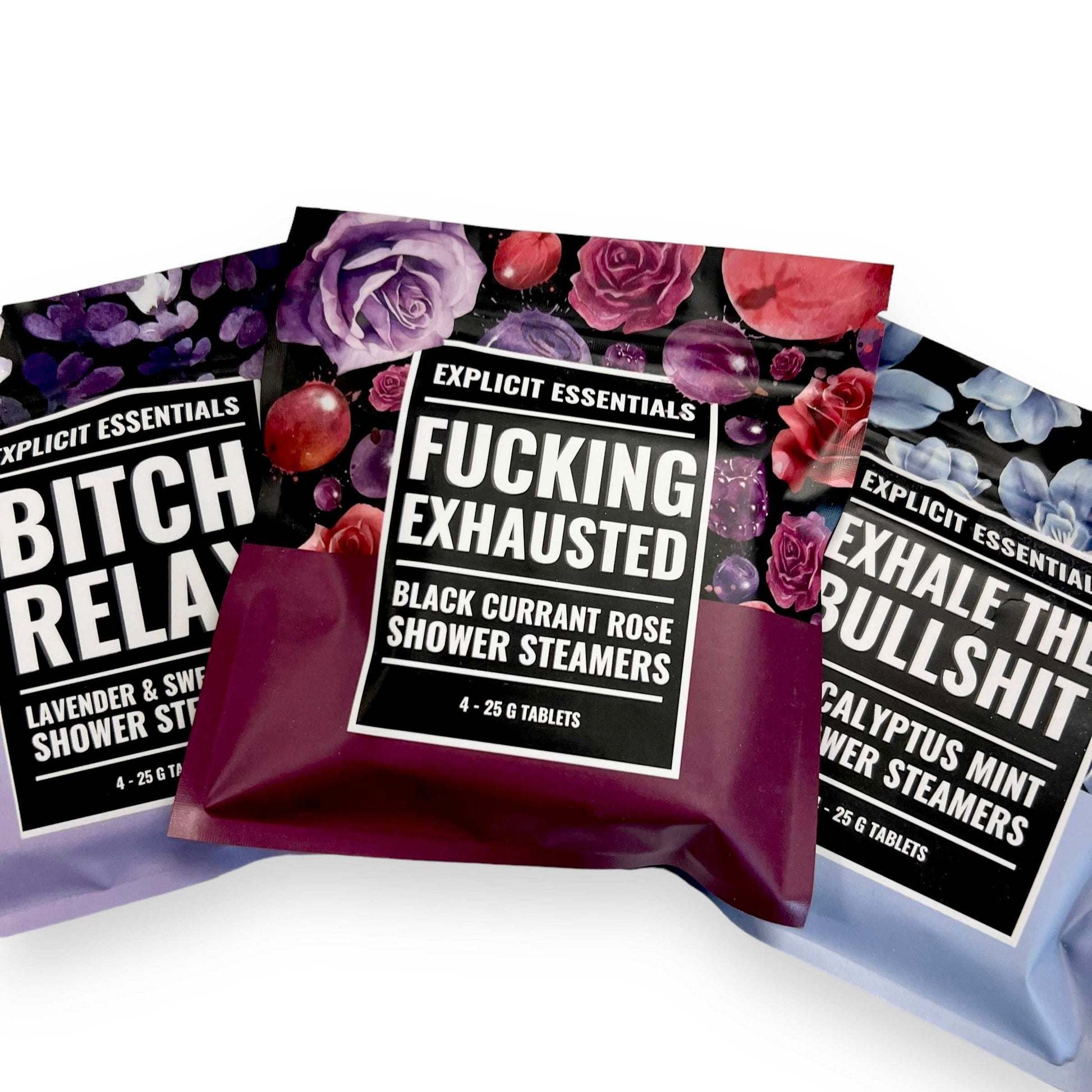 Fucking Exhausted Shower Steamer Trio Set
