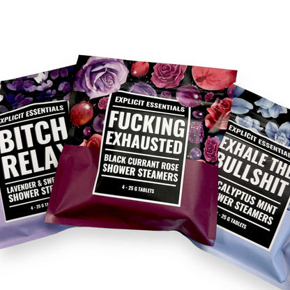 Fucking Exhausted Shower Steamer Trio Set