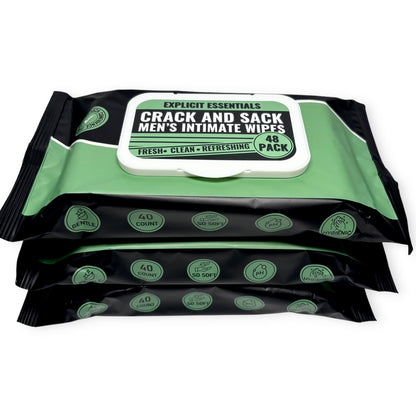 Crack & Sack Men's Wet Wipes - 3 Pack