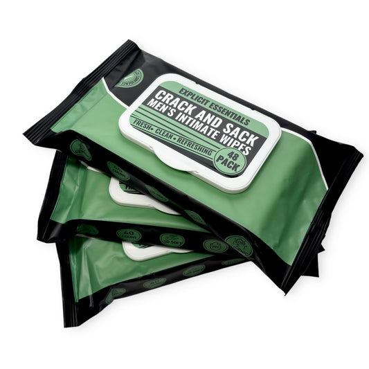 Crack & Sack Men's Wet Wipes - 3 Pack