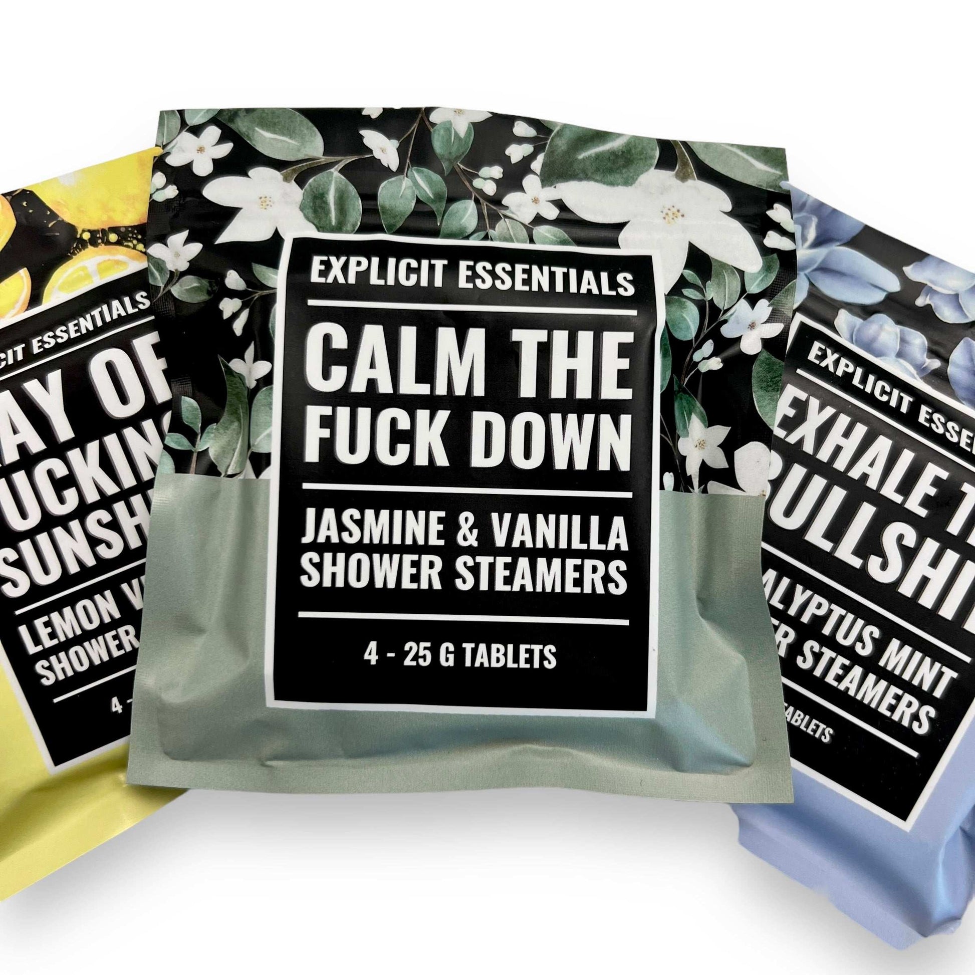 Exhale The Bullshit Shower Steamer Trio Set