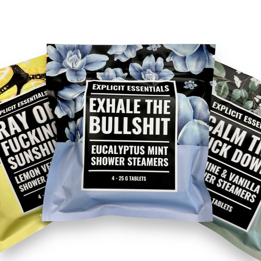 Exhale The Bullshit Shower Steamer Trio Set