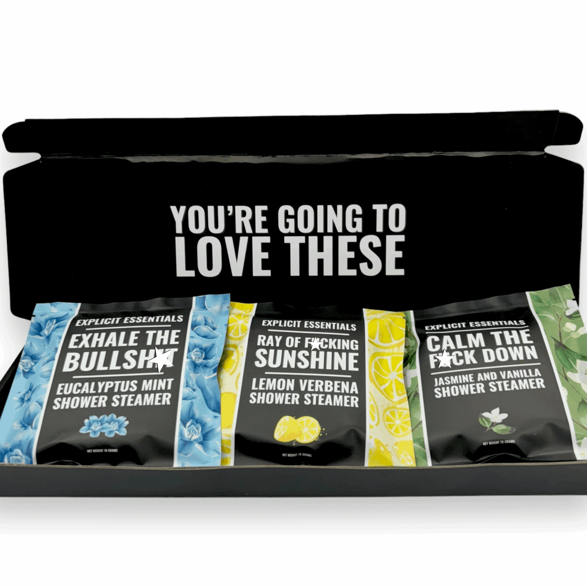 Exhale Shower Steamer Puck Gift Set Trio