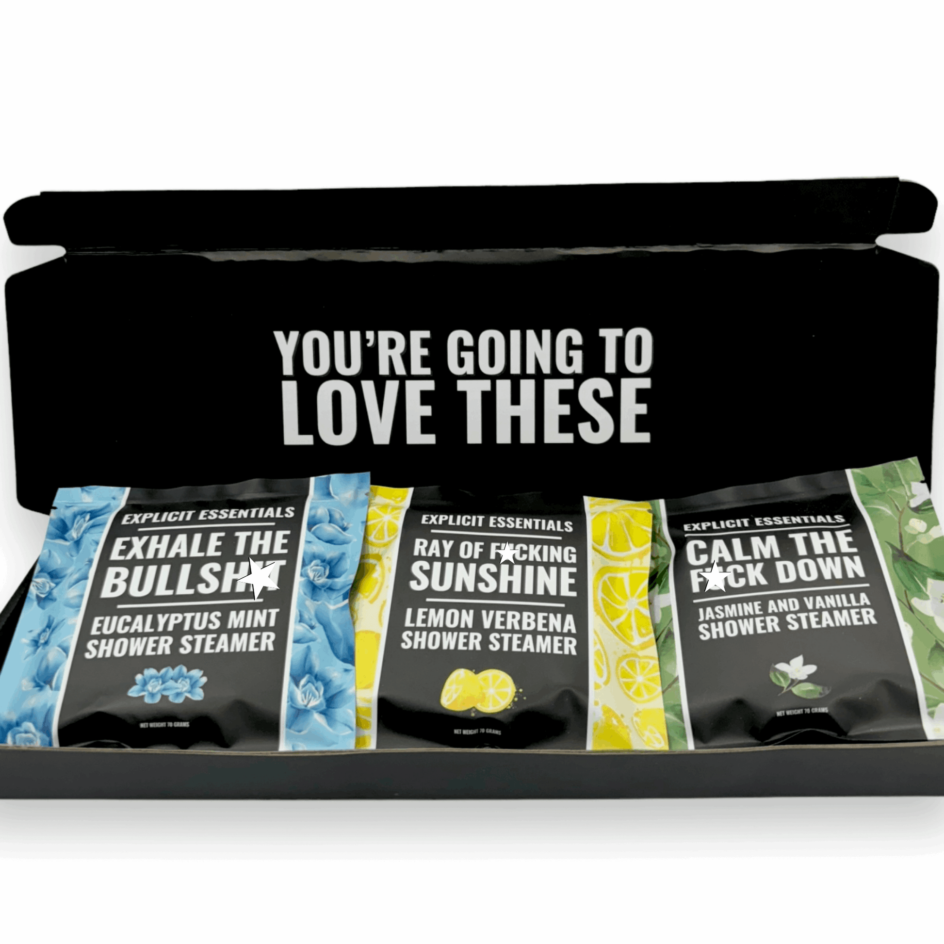 Exhale Shower Steamer Puck Gift Set Trio
