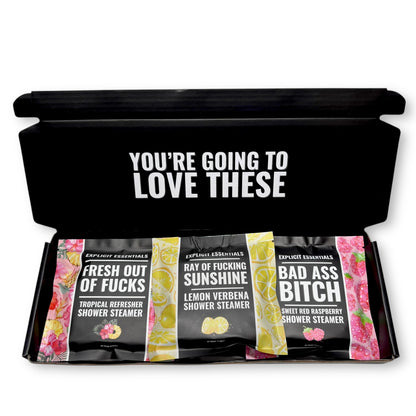 Energizing Shower Steamer Puck Gift Set Trio