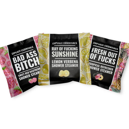 Energizing Shower Steamer Puck Gift Set Trio