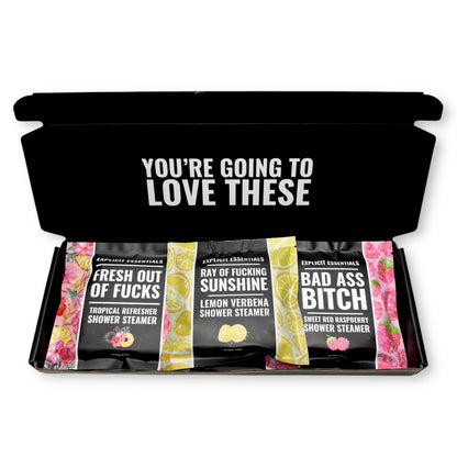 Energizing Shower Steamer Puck Gift Set Trio