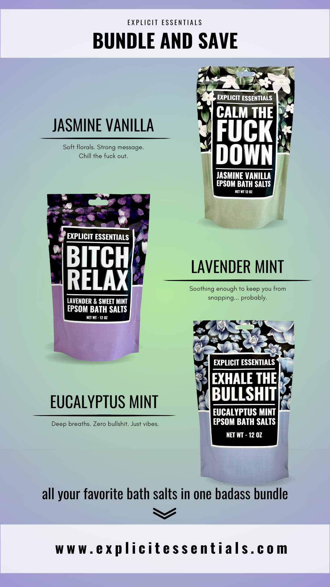 Calming Bath Salt Gift Set