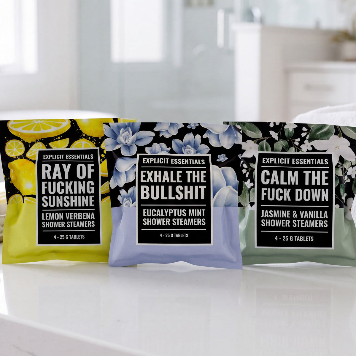 Exhale The Bullshit Shower Steamer Gift Set