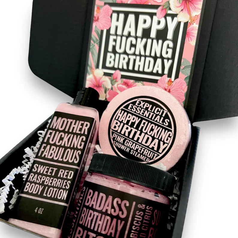 Happy Fucking Birthday Gift Box - Pink