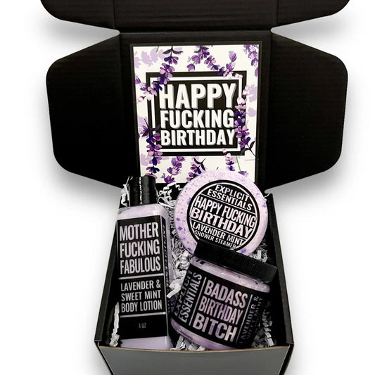 Happy Fucking Birthday Gift Box - Purple
