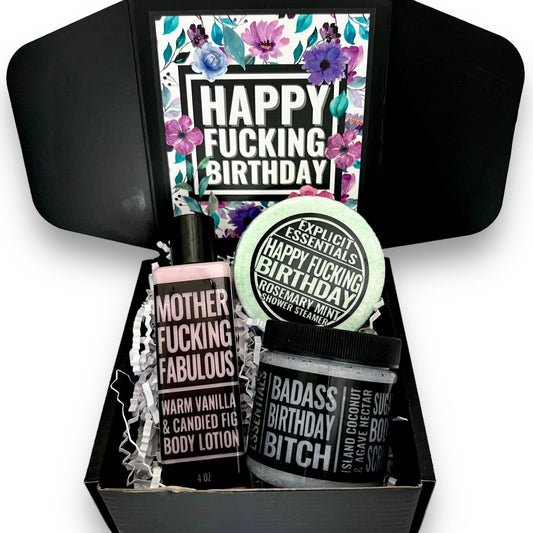 Happy Fucking Birthday Gift Box - Floral